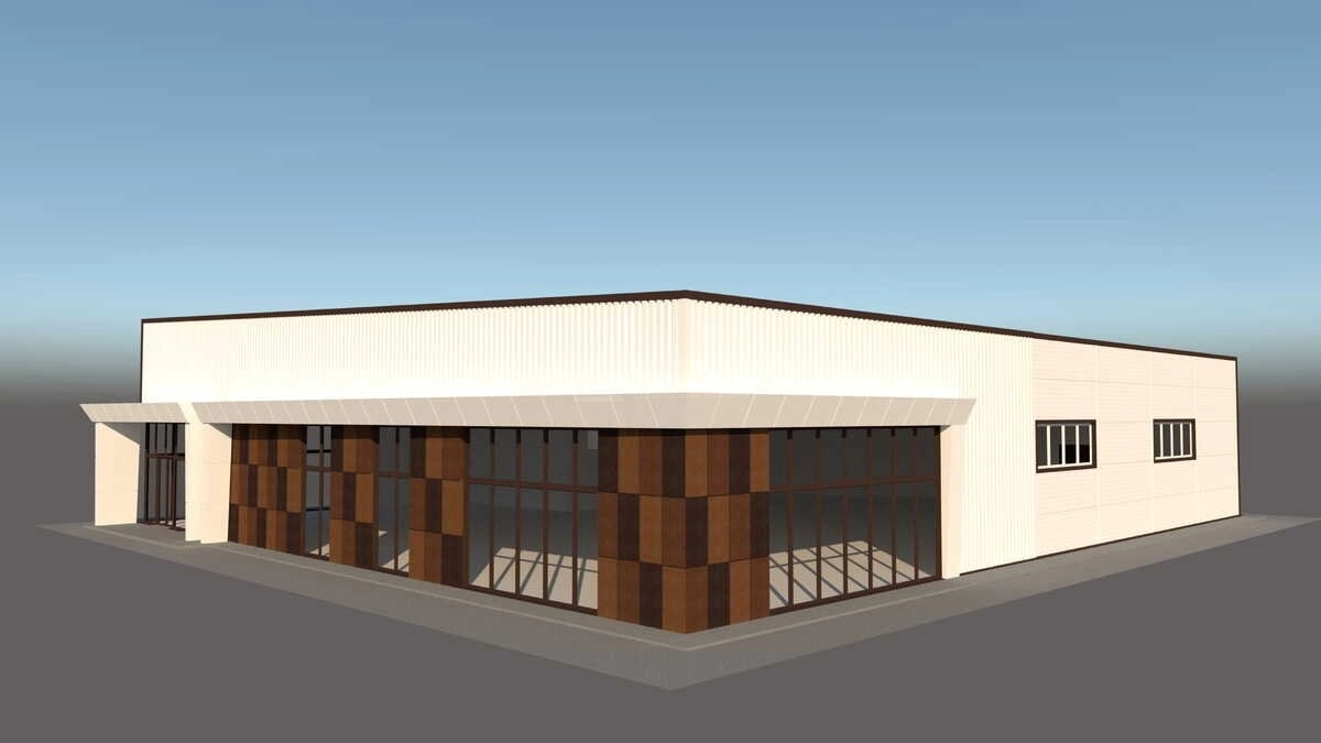 3D визуализация Магазин из сэндвич-панелей - фото 9