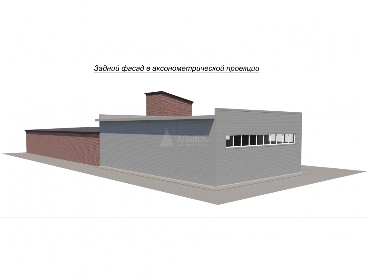 3D визуализация Гаражный бокс из сэндвич панелей - фото 10