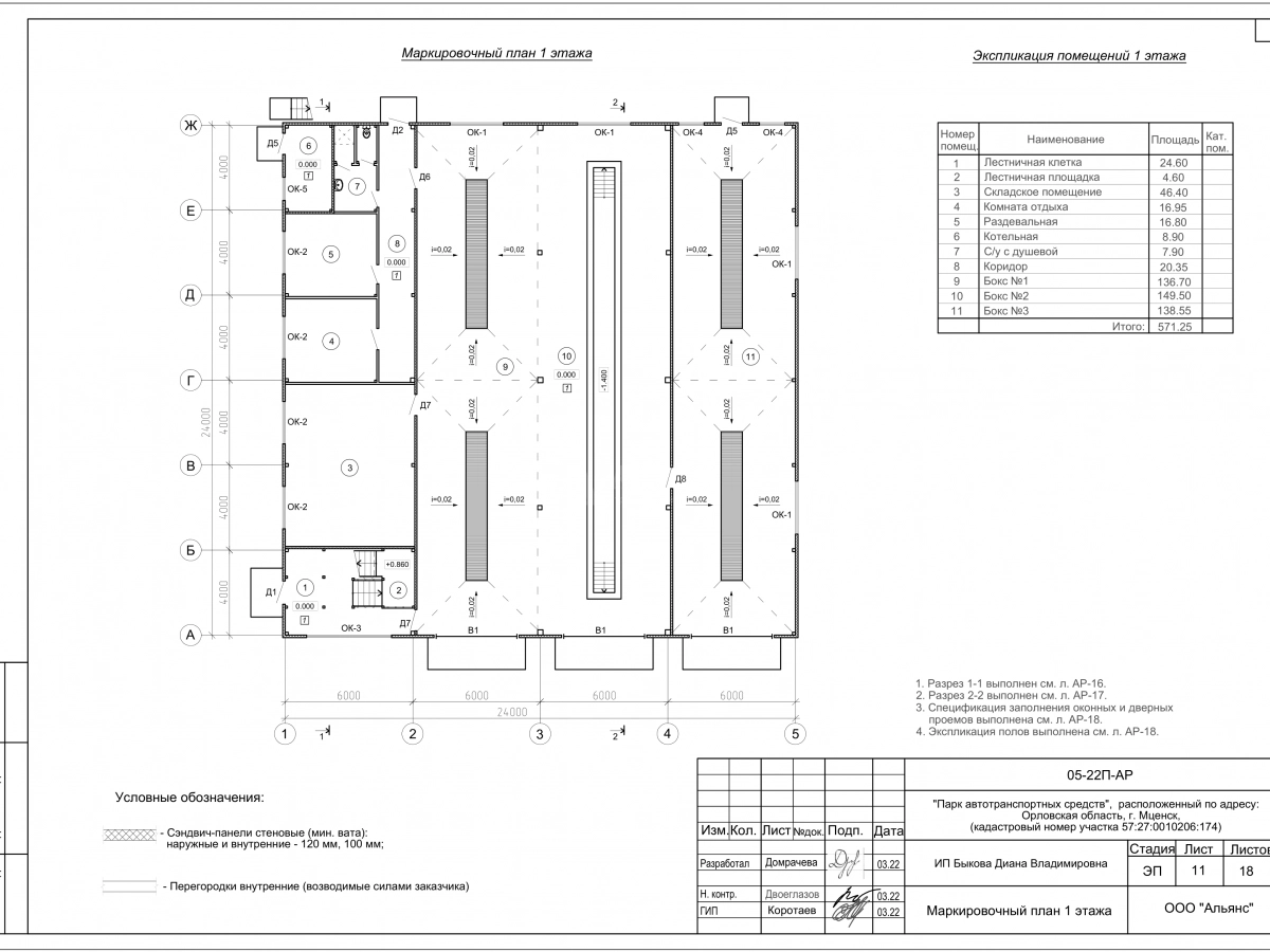 Планировка СТО с АБК из сэндвич-панелей -  фото 14