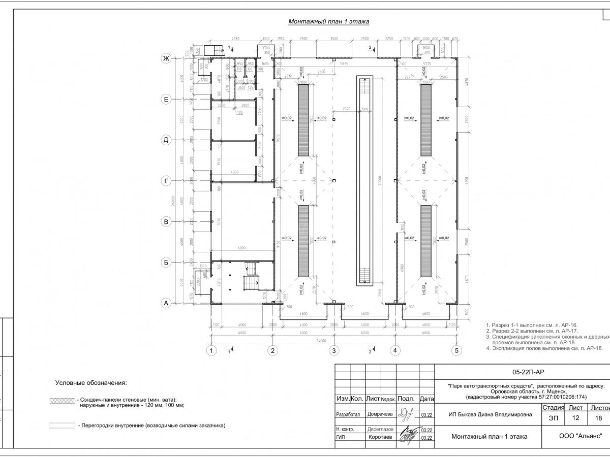 Планировка СТО с АБК из сэндвич-панелей -  фото 15