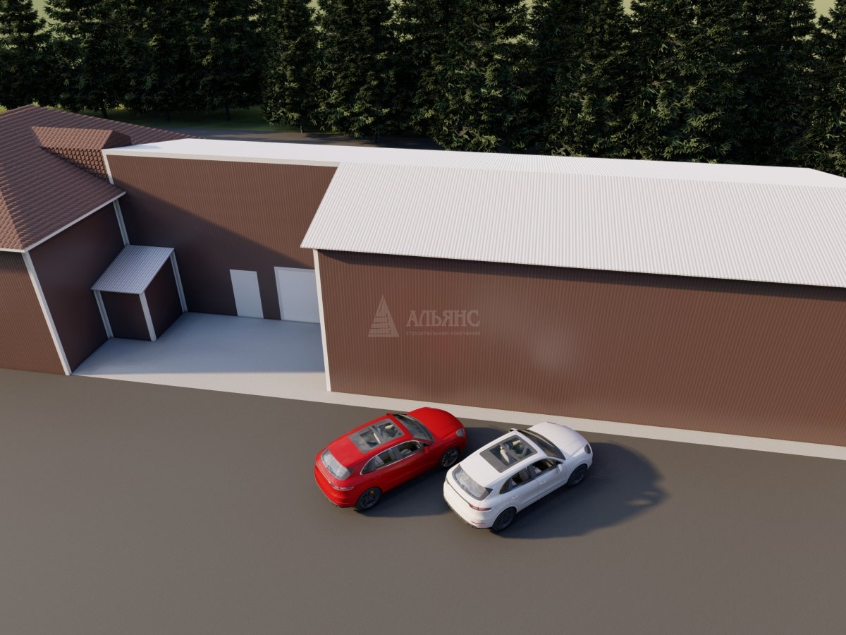3D визуализация Ангар-склад из сэндвич-панелей - фото 4
