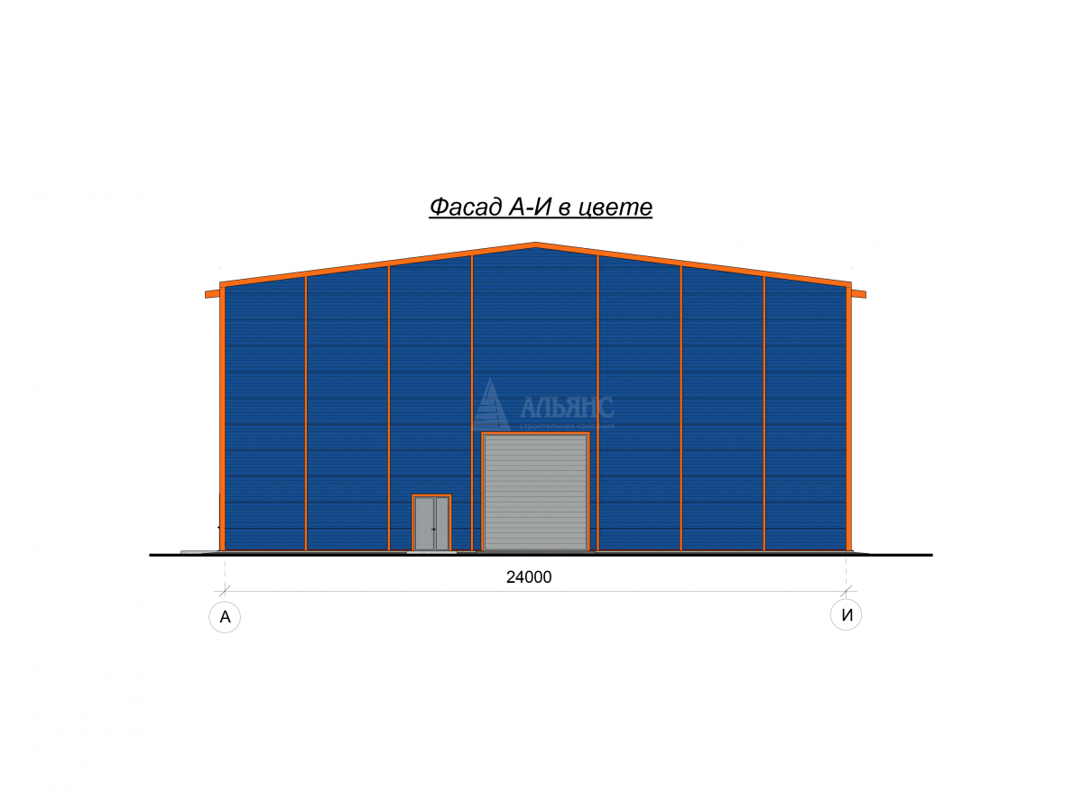 Планировка Производственный корпус из сэндвич-панелей -  фото 4