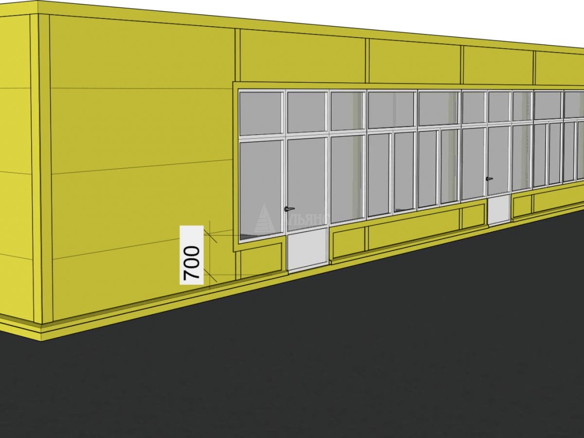 3D визуализация Проект павильона из сэндвич-панелей - фото 6