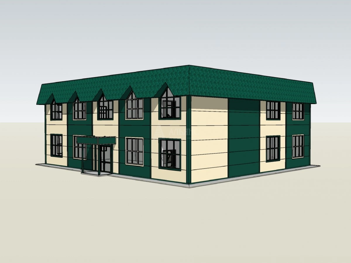 3D визуализация Магазин из сэндвич-панелей - фото 5