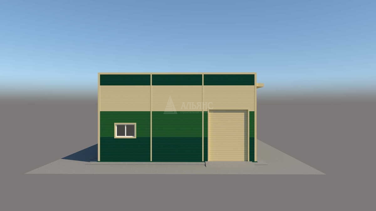 3D визуализация Производственное здание из сэндвич-панелей - фото 4