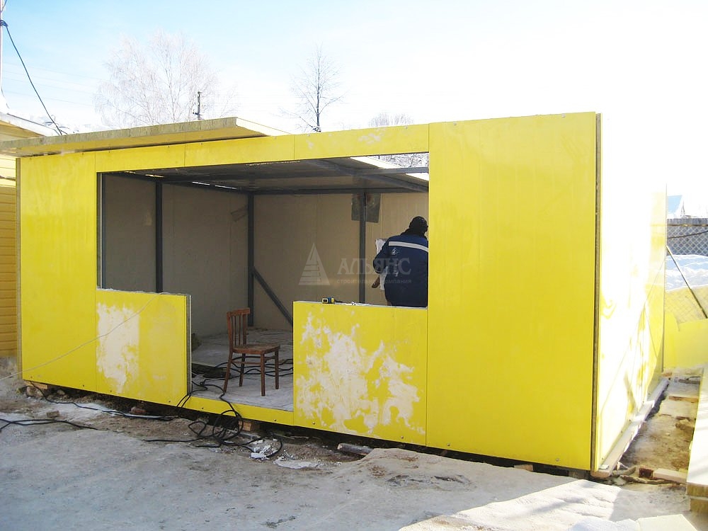 3D визуализация Торговый павильон под ключ сэндвич-панелей - фото 3